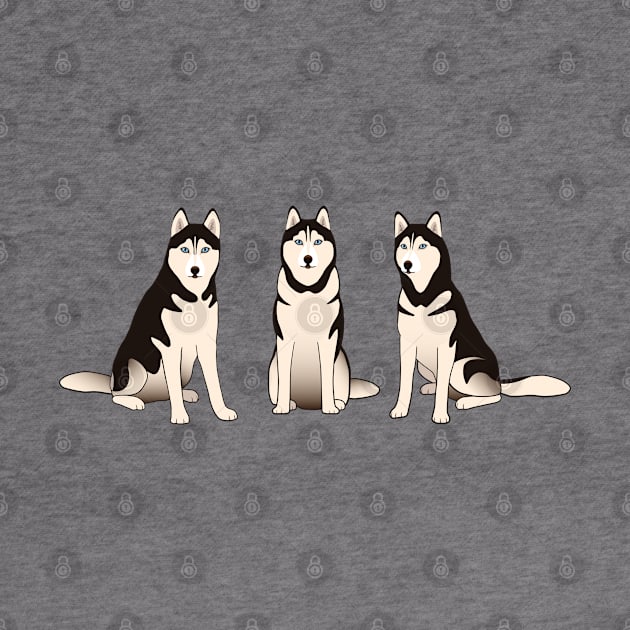 Husky Dogs by nadyabasos